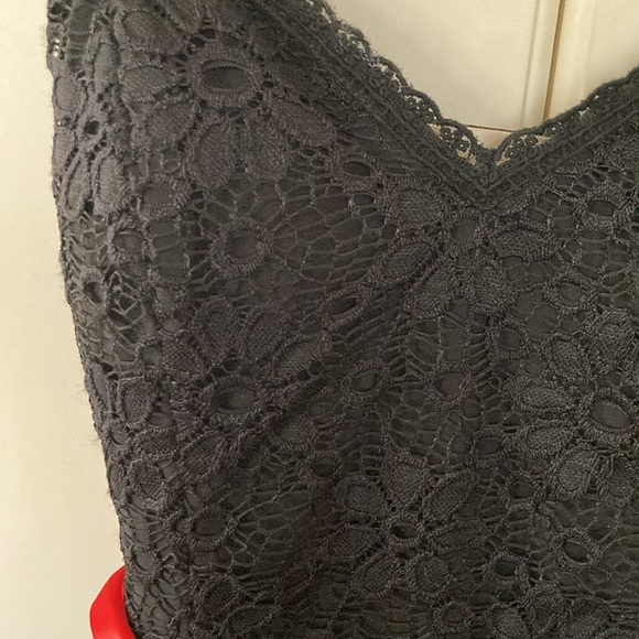 OLIVE TREE💫 Women’s Black Lace Spaghetti Strap Midi Evening Dress - Picture 8 of 15